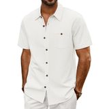 Camisa Pj Paul Jones: Linho E Algodão Para Homens, Branca De Verão, L