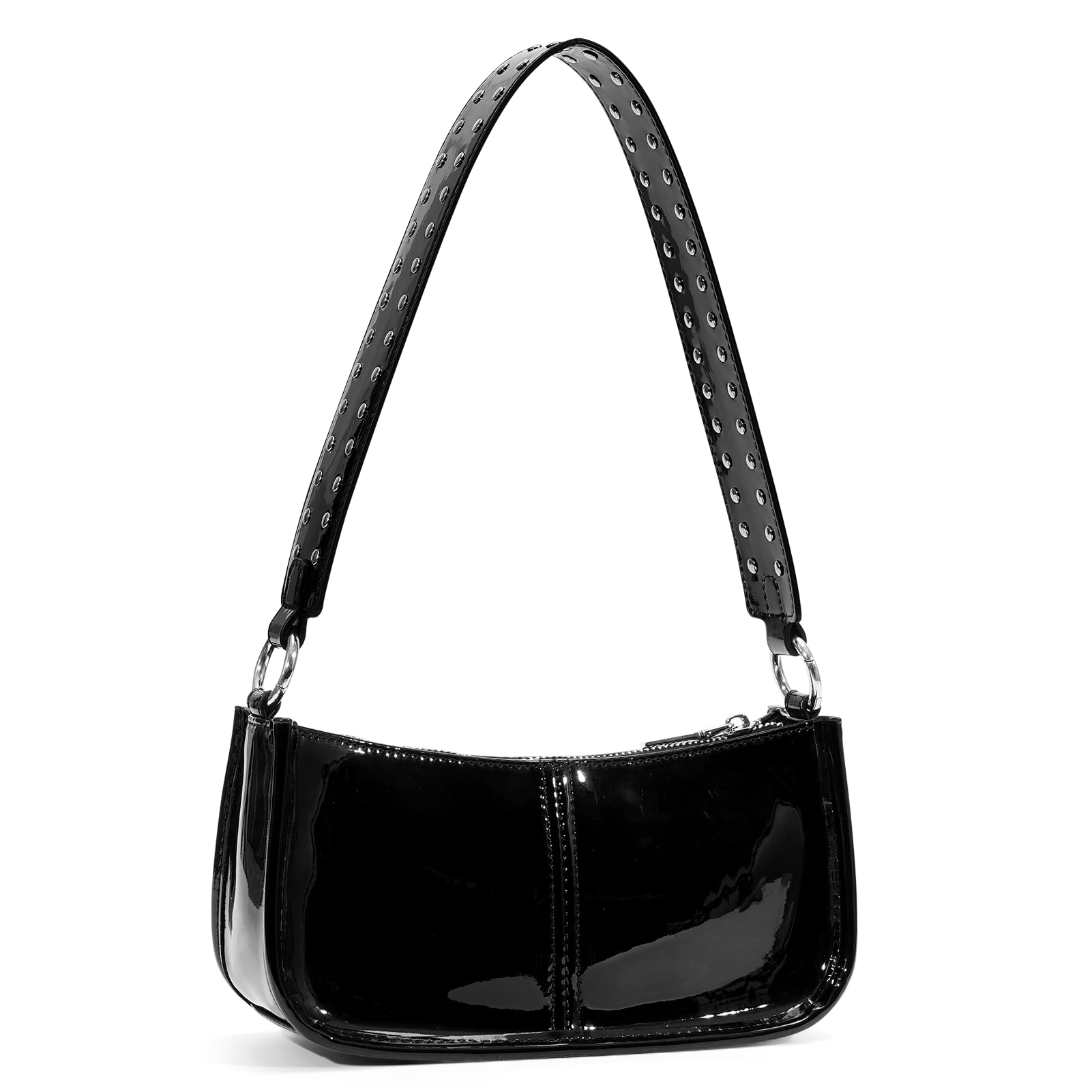 Bolsa De Ombro Geteruuv Em Couro Envernizado Vermelha Para Mulheres