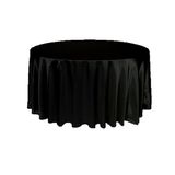 5 Toalha De Mesa Redonda Cetim Seda Preto 1,50m Festa