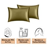 2 Fronhas De Cetim Seda Cobre Anti Frizz Alto Brilho