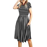 Vestido Simier Fariry Modest Business Work Casual Preto L