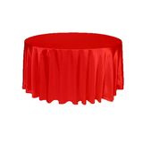 5 Toalha De Mesa Redonda Cetim Seda Vermelho 1,50m Buffet