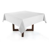 Toalha Mesa Quadrada 3,00x3,00 Vison Branco 8 A 10 Lugares