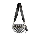 Bolsa Tiracolo Feiboon Spacious Xadrez Em Nylon Para Mulheres