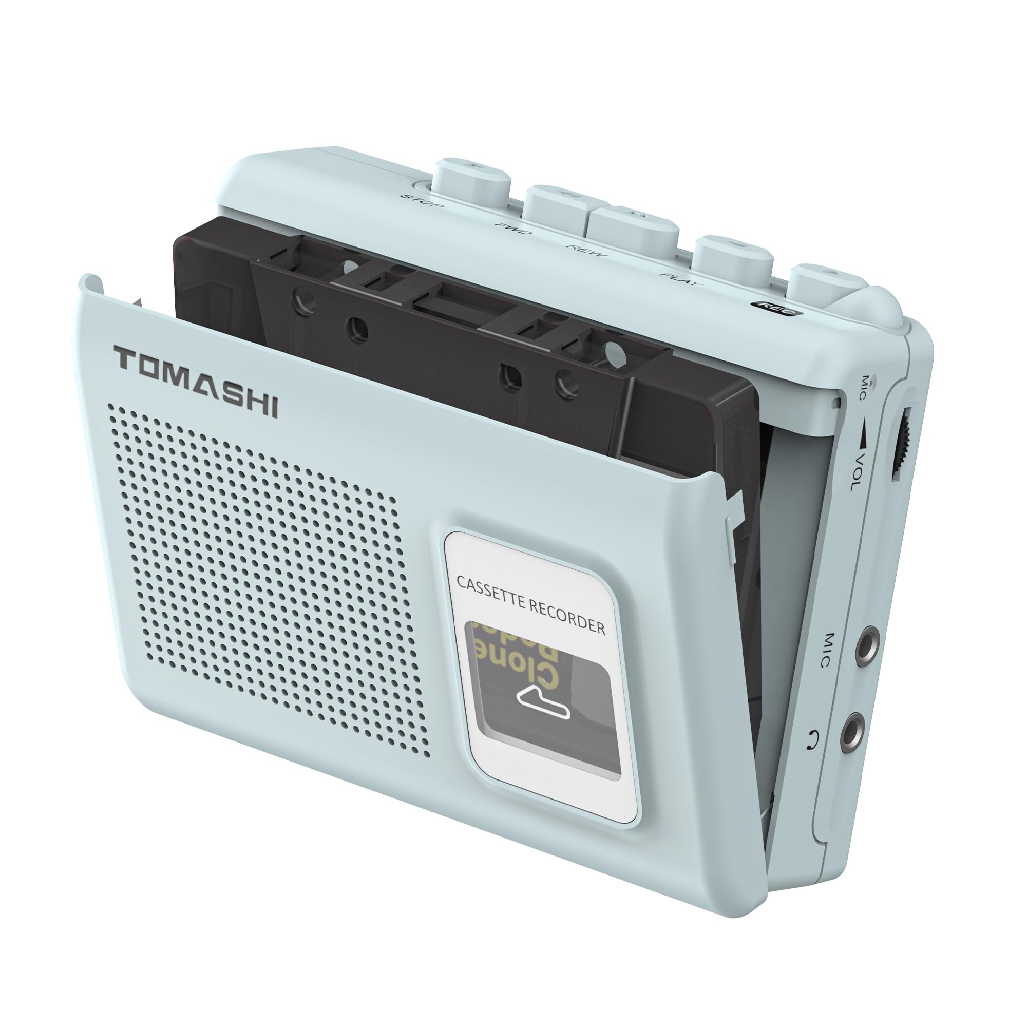 Leitor De Cassetes Portátil Tomashi Walkman Com Alto-falante E Microfone