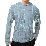 Camisa De Pesca Weligu Upf 50+ Proteção Solar Para Homens Cinza M