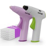 Pistola De Cola Quente Sem Fio Narbell Com Menos Bico De Gotejamento Cinza+rosa