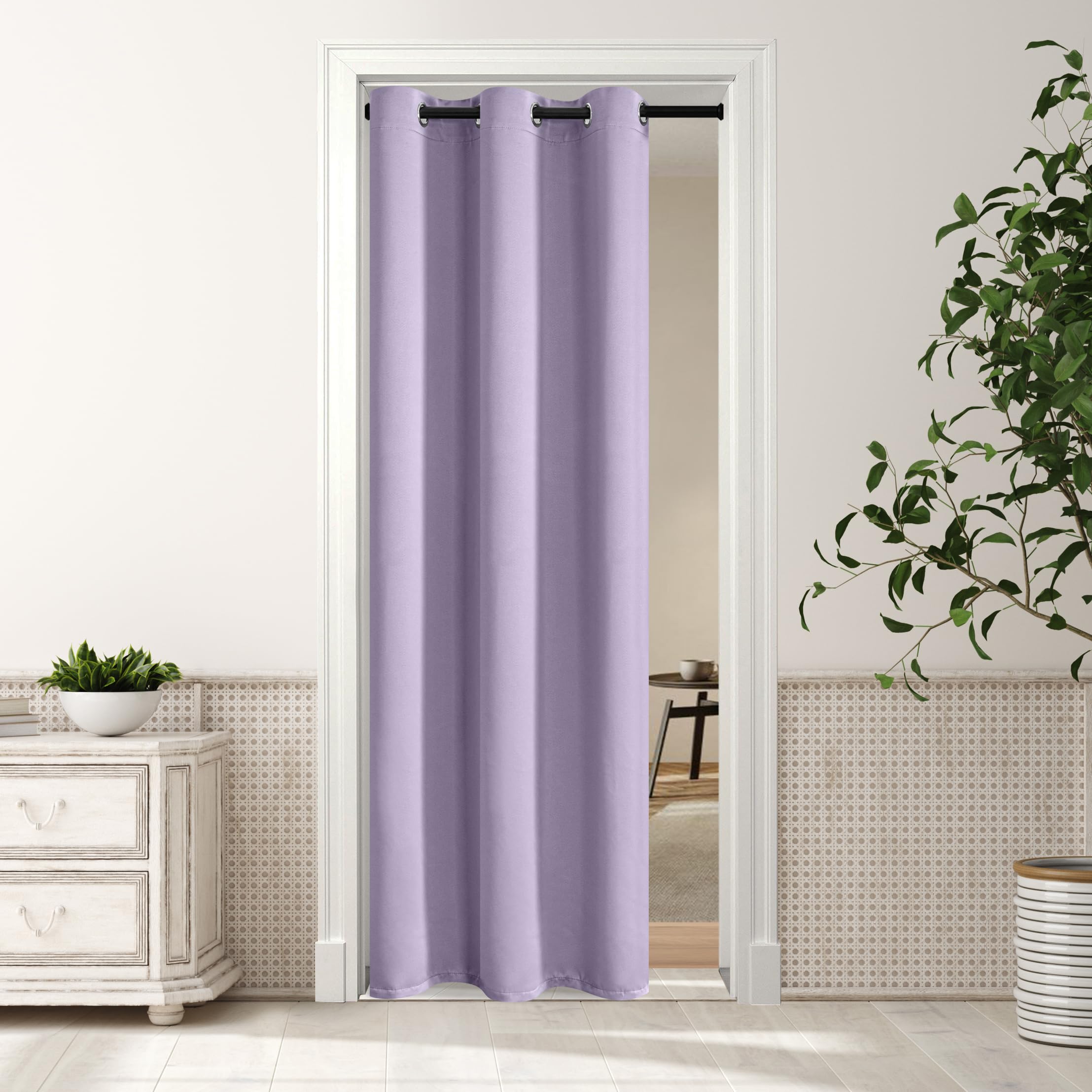 Cortina Mysky Home Lilac Closet Para Entrada 86x203cm Blackout