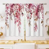 Cortinas Oolygoo Wooden Burgundy Eucalyptus 70x100cm (2 Painéis)
