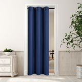 Cortinas De Porta Blackout Mysky Home Para Quarto 86x203cm Navy