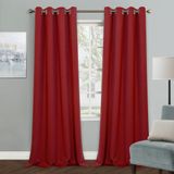 Cortinas Blackout Mysky Home Vermelhas 204x203cm Para Quarto