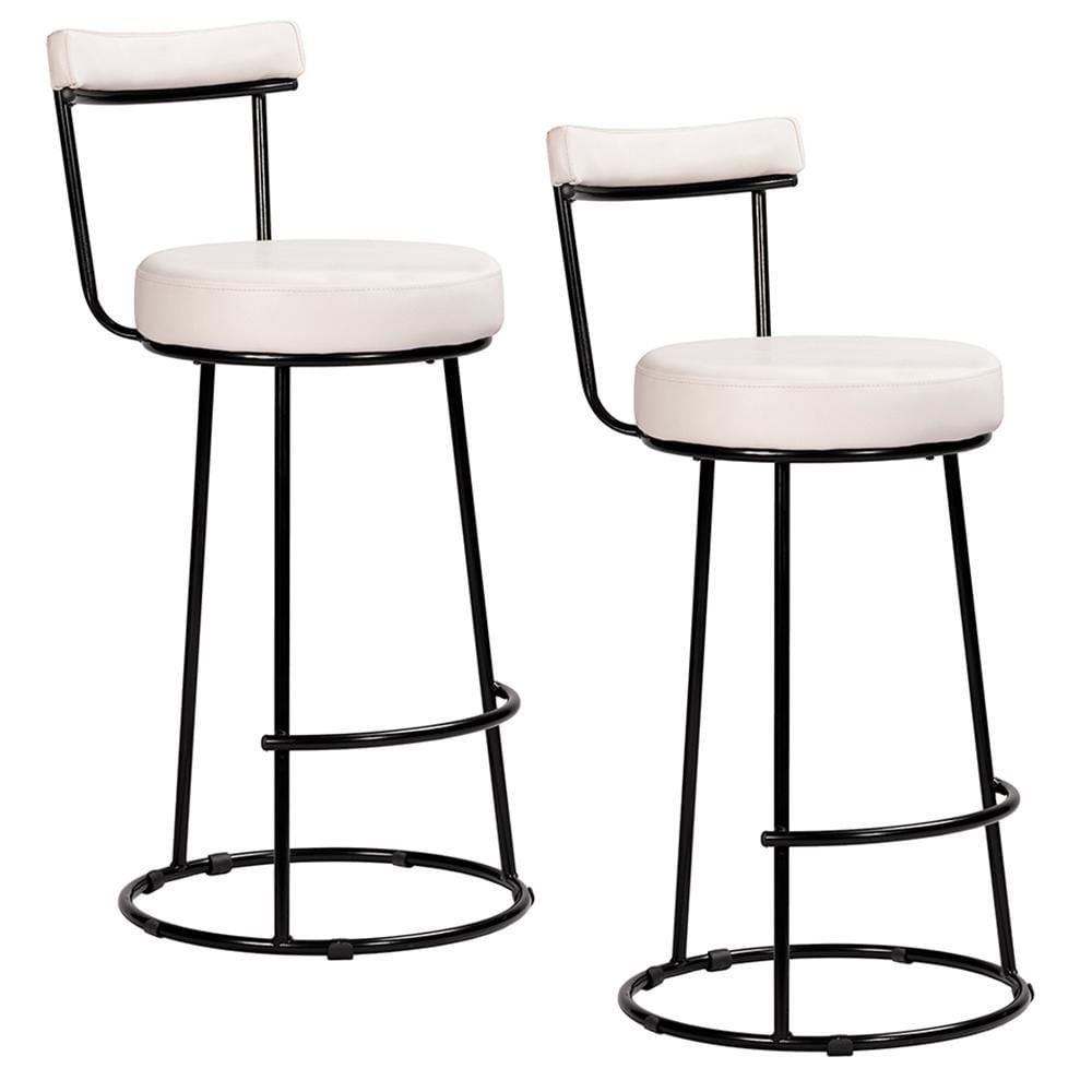 Kit 2 Banquetas Miami 96cm Couríssimo Branco - Salaone