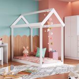 Cama Infantil Montessoriano Estilo Casinha Art In Móveis Branco