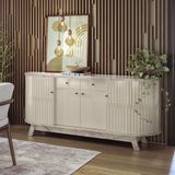 Buffet 4 Portas 2 Gavetas Mônaco - Calacata/off White