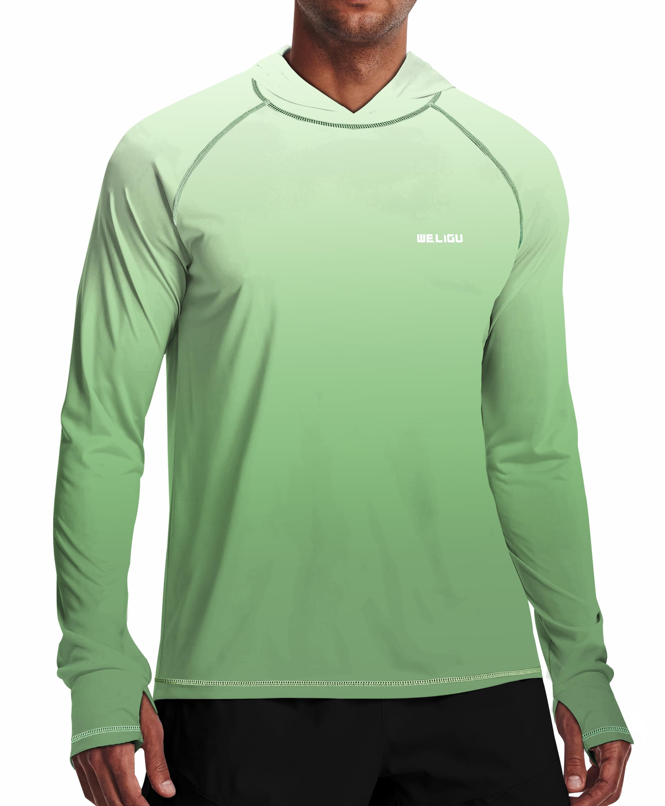 Camisa Com Capuz De Proteção Solar Weligu Masculina Upf 50+ Qianlvse