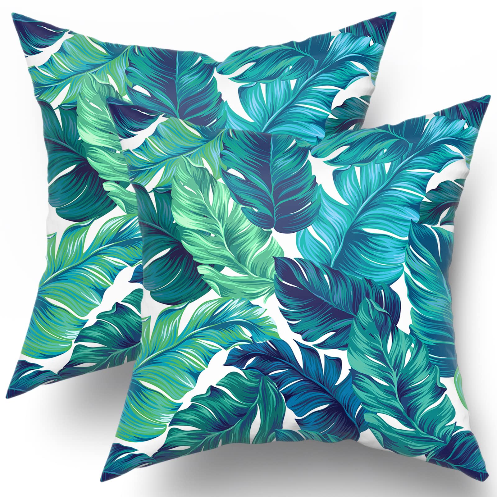 Capas De Travesseiro Sweetshow Tropical Leaves 60x60cm, Conjunto De 2