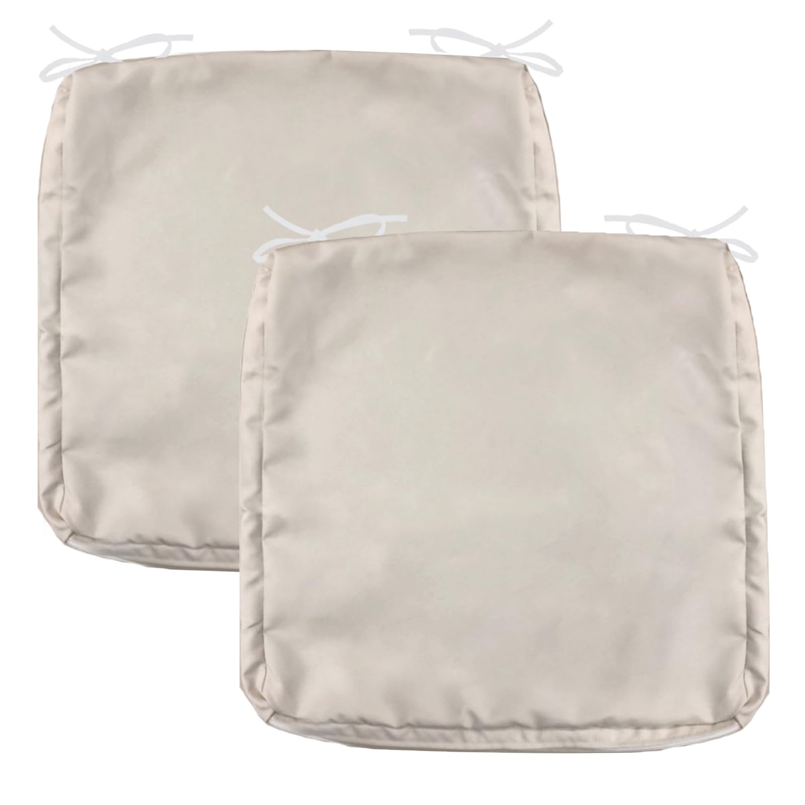 Capa De Almofada De Pátio Flymei Impermeável 45x45x5cm Bege, Pacote Com 2