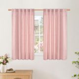 Cortinas Bgment De Linho Rosa Claro 102x102cm Para Janelas Curtas