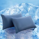 Fronhas Telus Cooling Standard, Tamanho Padrão, Pacote Com 2, Azul, 50x66cm
