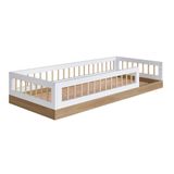 Cama Infantil Com Grade De Proteção Solteiro Montessoriana