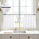 Cortinas Limon Home, Linho Branco, Prega, 50 Cm De Comprimento