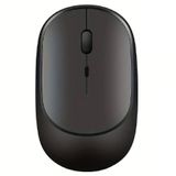 Mouse Sem Fio Recarregável Bluetooth + 2.4g Usb Silencioso Preto Wireless
