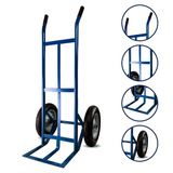 Carrinho De Cargas Armazém Transporte 150kg Azul Reforçado