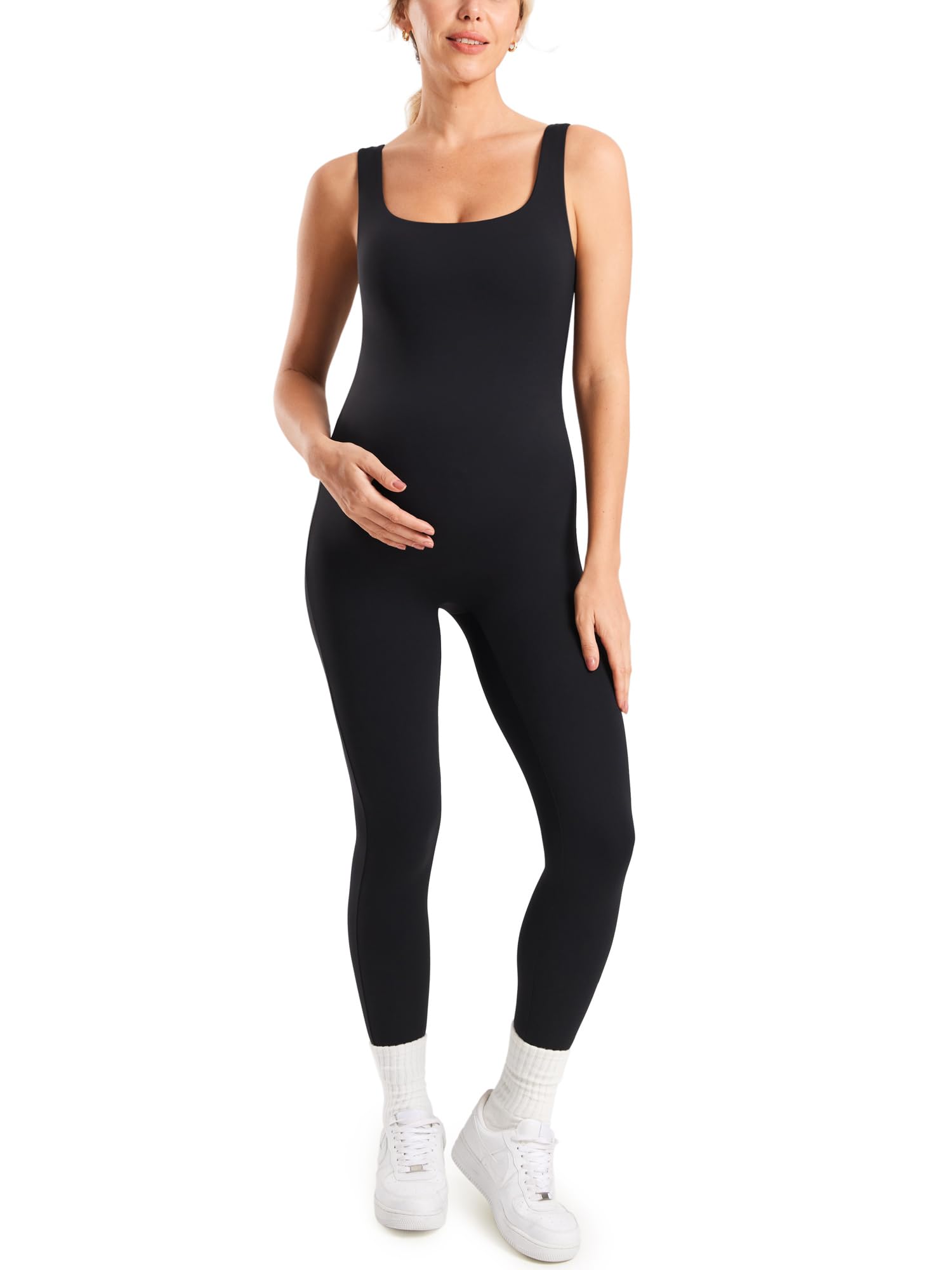 Macacão De Maternidade Momanda Workout Romper Preto Natrelax
