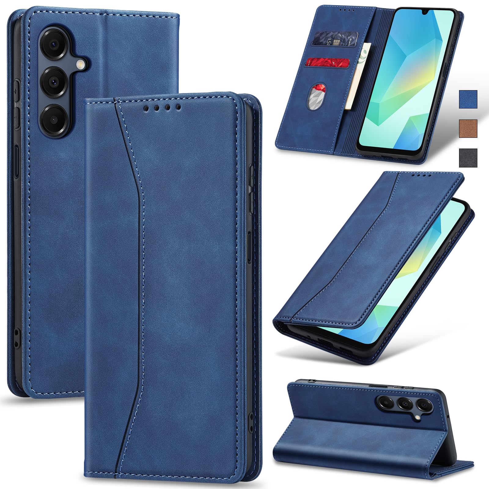 Capa Tipo Carteira Flip Jasonyu Para Samsung Galaxy A16 Azul