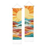 Tapeçaria De Parede Pligreat Bohemia Sunrise Ocean Waves 130x33cm