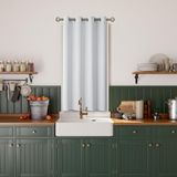 Cortina De Porta Gment Kitchen 115x114cm Poliéster Branco Acinzentado