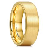Aliança De Casamento King Will Glory Em Carboneto De Tungstênio Em Ouro 18k