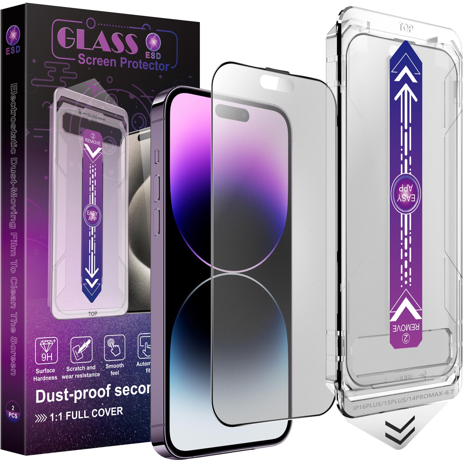Protetor De Tela Chisha Matte Para Iphone 16 Plus/15 Plus/14 Pro Max