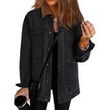 Jaqueta Jean Dokotoo Oversized Black Denim Para Mulheres