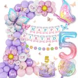Conjunto De Decorações De Aniversário Kispatti 5th Birthday Girl