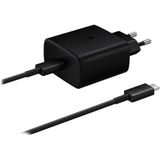 Carregador Compatível Para Samsung Preto Usb Tipo C 45w Turbo Completo Com Carregamento Rápido S10 S20 S21 S22 Note 10