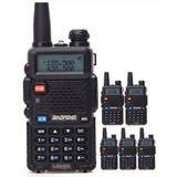 Kit 6 Rádios Walktalk Bf-uv-5r Ht Uhf 16 Canais Comunicador