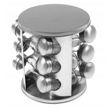 Porta Temperos Giratório Vidro Tampa Inox Versátil