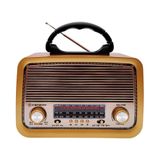 Rádio Bluetooth Retrô Portátil Mp3 Usb Cartão Sd Am Fm C/bluetooth A3199