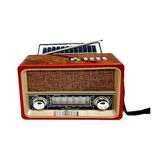Rádio Recarregável Solar Kts Vintage Fm Am Usb Sd Bluetooth Bateria Solar Pgxb103