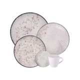 Aparelho De Jantar Tramontina Floralis Em Porcelana Decorada 20 Peças Tramontina