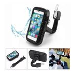 Suporte Moto Gps Celular Smartphone Carregador Usb Case Prova D´água 360°