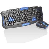 Teclado E Mouse Kit Gamer Sem Fio Wireless 1600 Dpi Hk8100