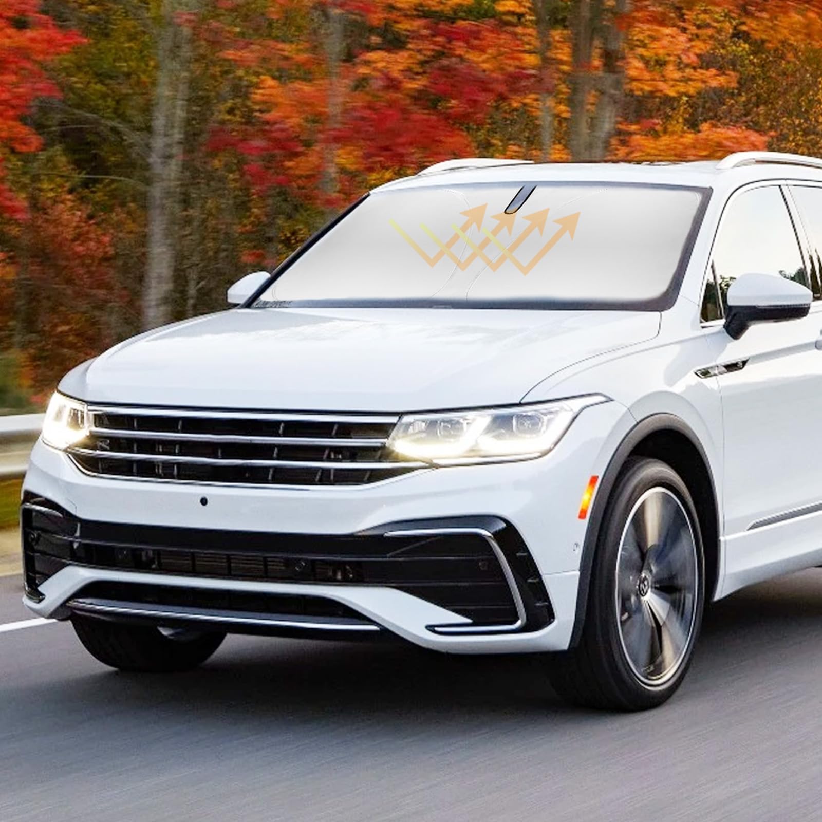 Pára-brisa Sun Shade Slogento Para Volkswagen Vw Tiguan 2018-2023