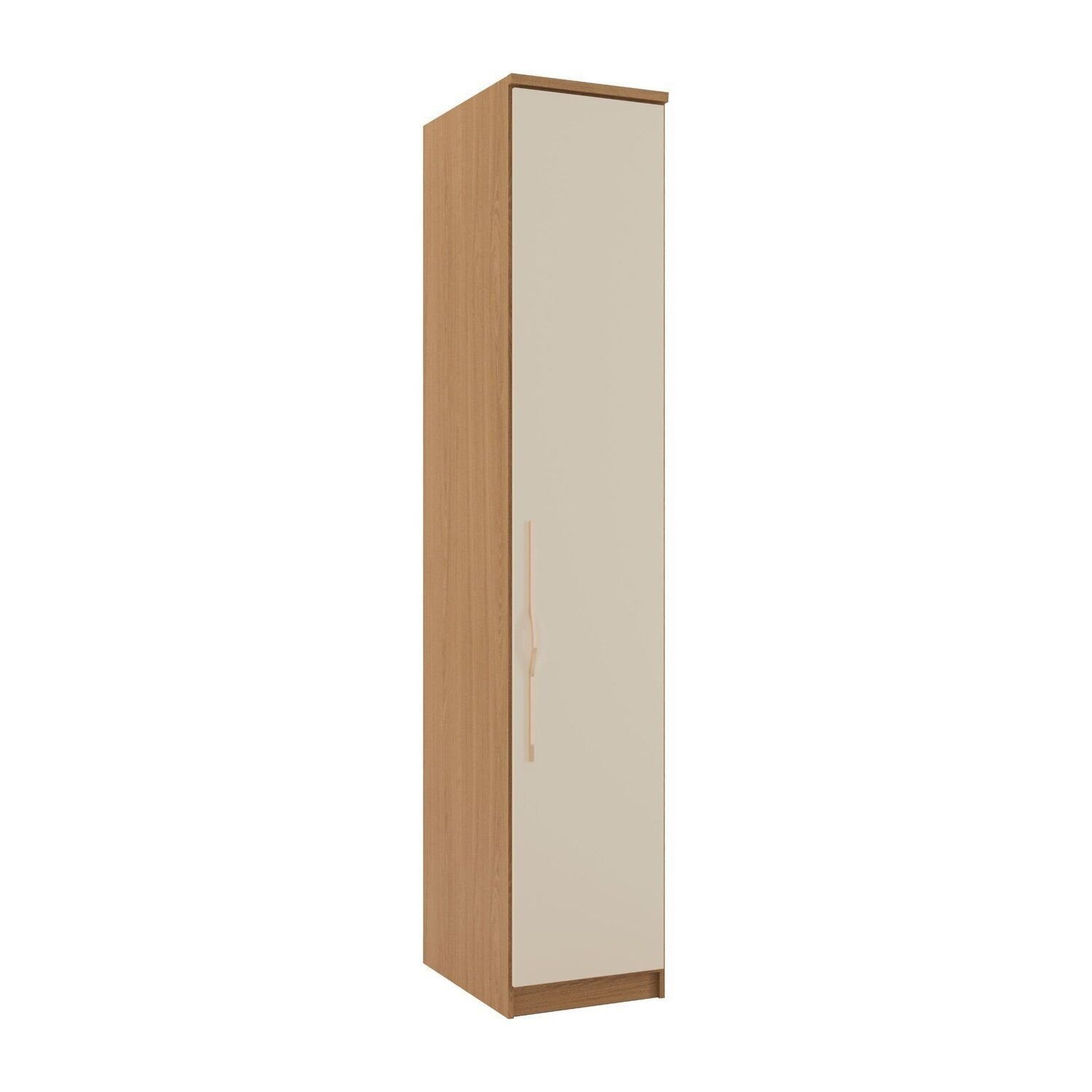 Módulo Canto 1 Porta 5 Prateleiras 100% Mdf Decor Freijo/off-white