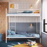 Beliche Solteiro Em Ferro James 201cm X 190cm X 96cm Branco