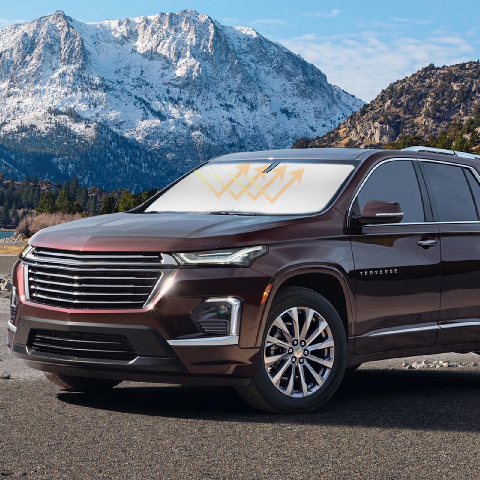 Capa De Proteção Solar Para Pára-brisa Slogento Para Chevy Traverse 2018-2023