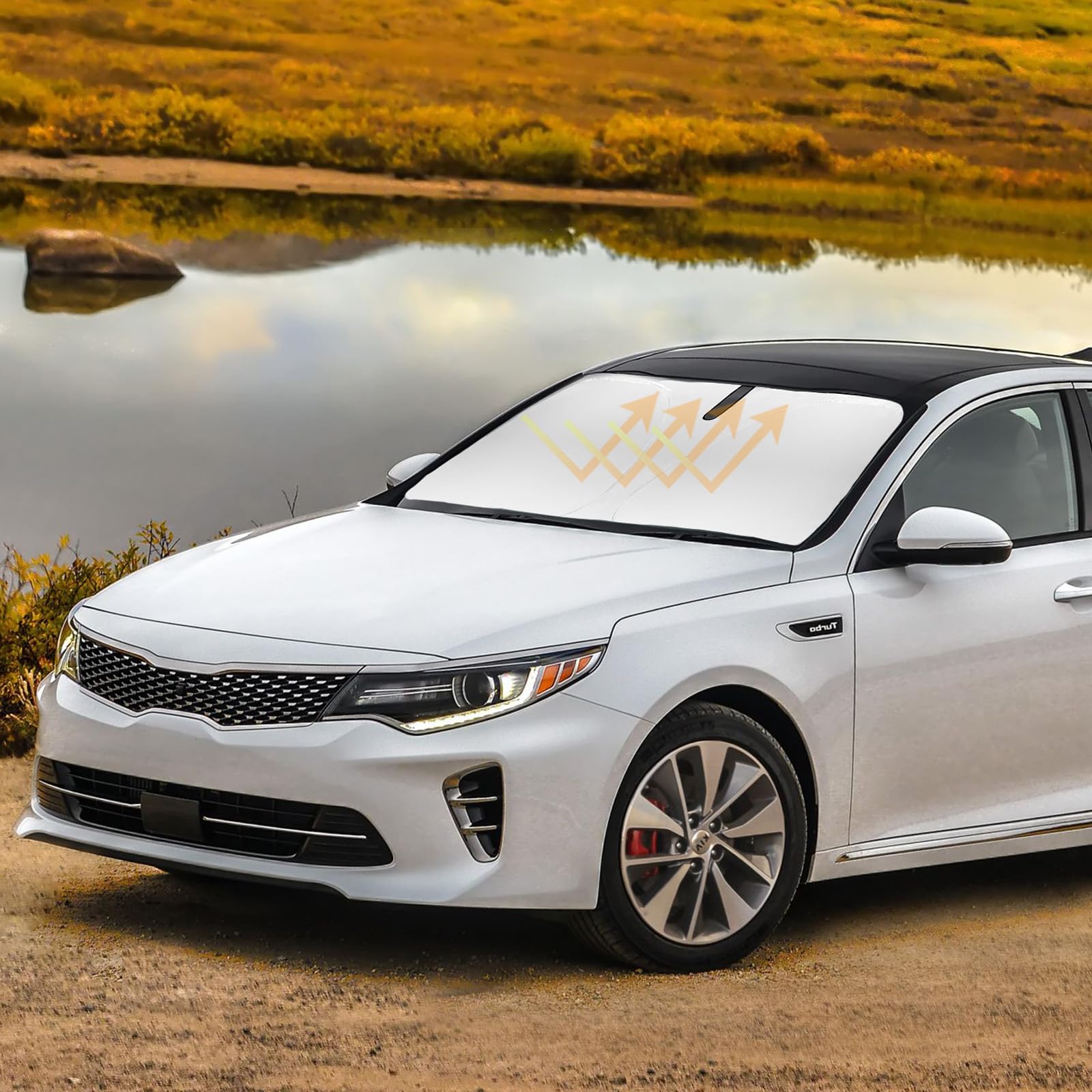 Pára-brisa Sun Shade Slogento Custom Fit Para Kia Optima 2016-2020