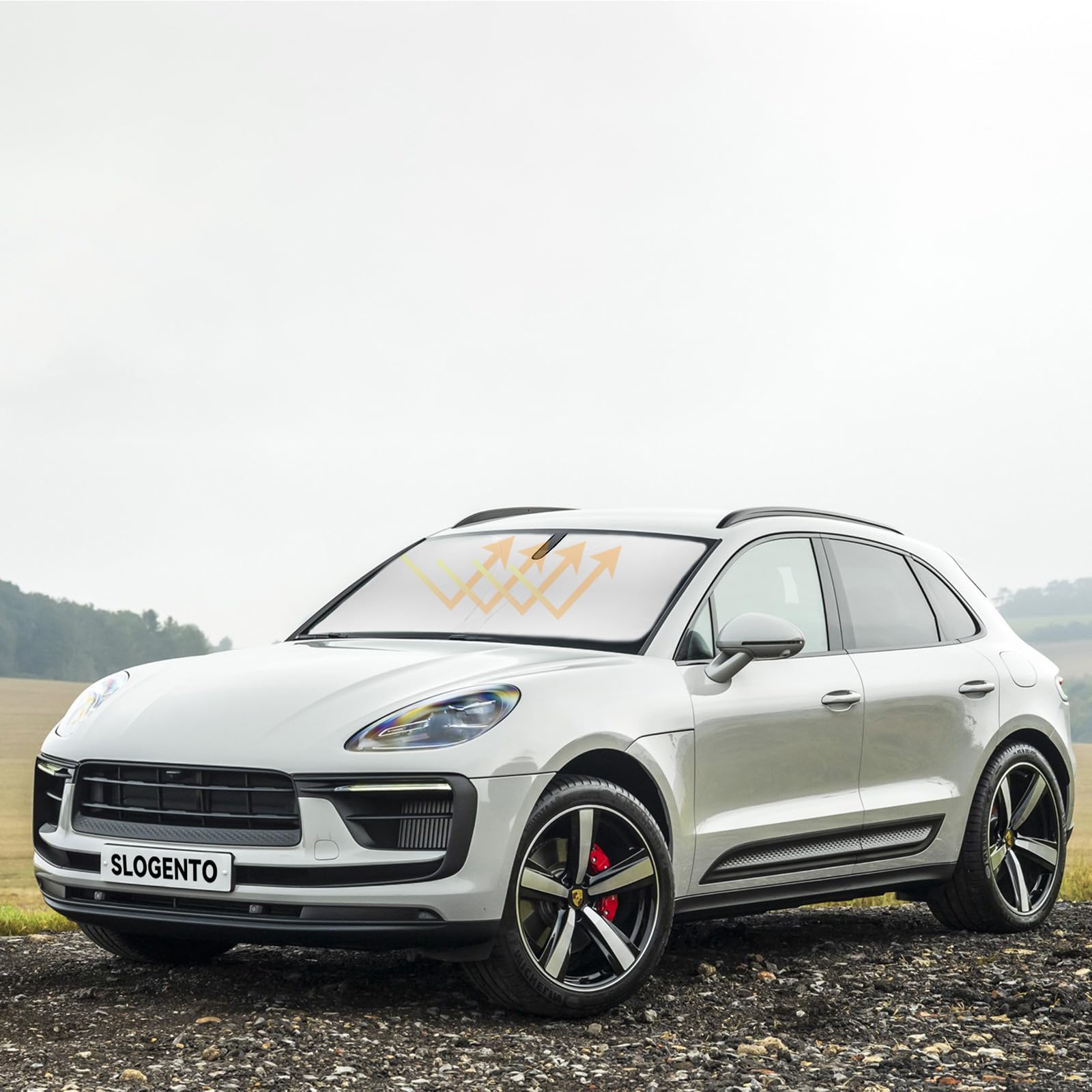 Pára-brisa Sun Shade Slogento Para Porsche Macan Suv 2014-2024