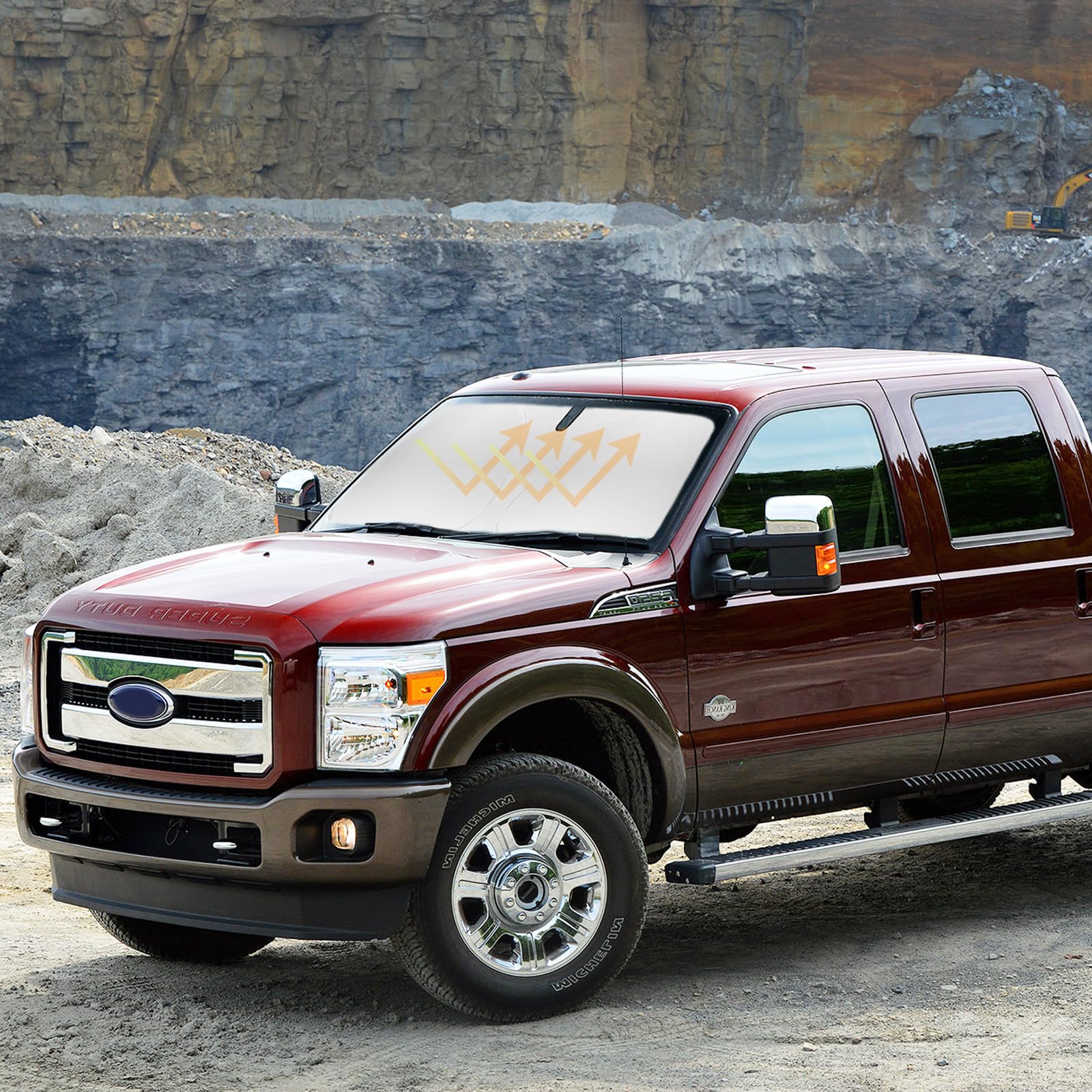 Pára-brisa Sun Shade Slogento Para Ford Super Duty 2008-2016